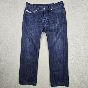 Diesel Viker OR933 Men's Jeans W32 L27.5 Regular Straight Dark Wash Button Fly